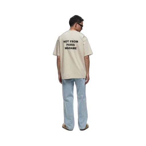 Slogan Printed Crewneck T-Shirt