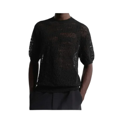 Open Work Knitted T-Shirt