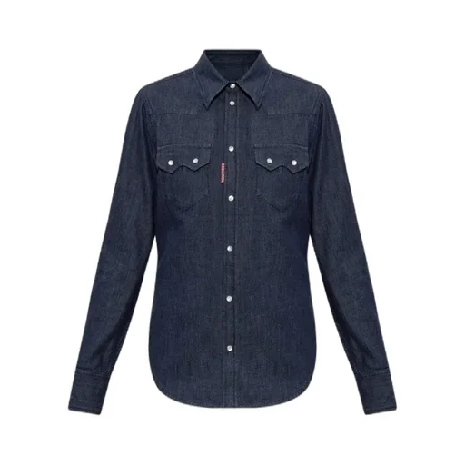 Logo Patch Denim Shirt
