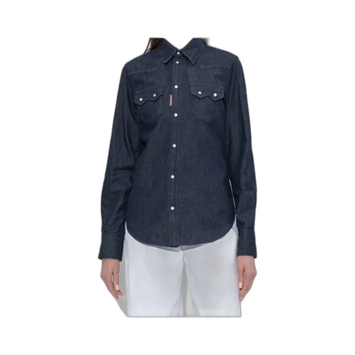 Logo Patch Denim Shirt