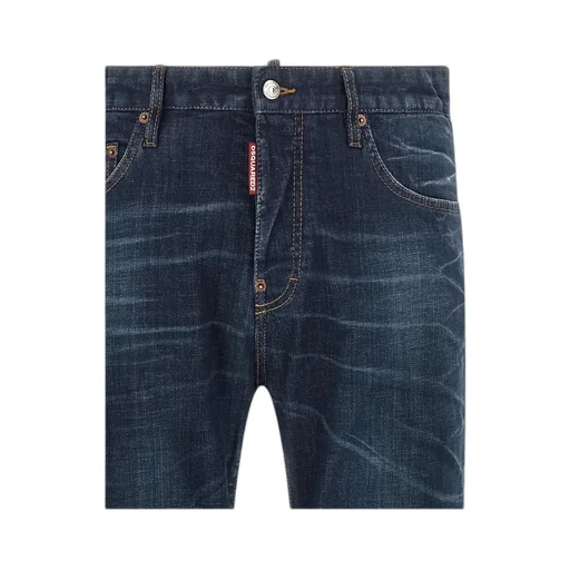 Logo Patch Straight Leg Jeans