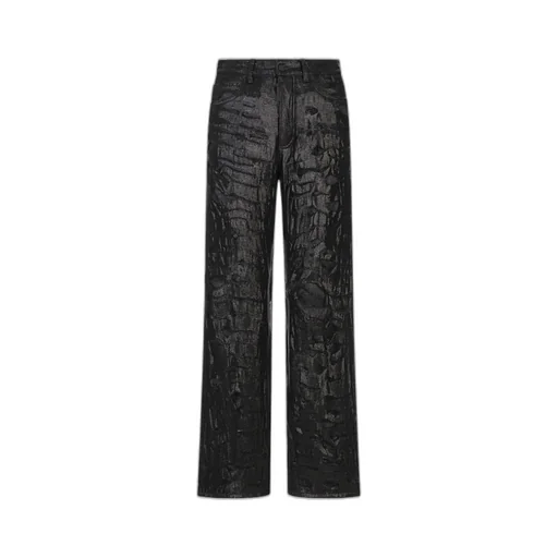 Straight-Leg Distressed Jeans