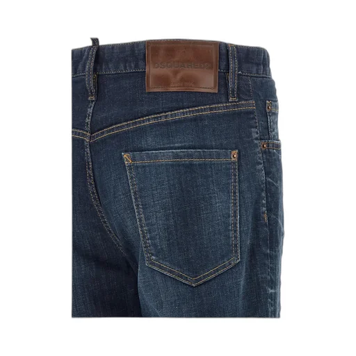 Logo Patch Straight Leg Jeans