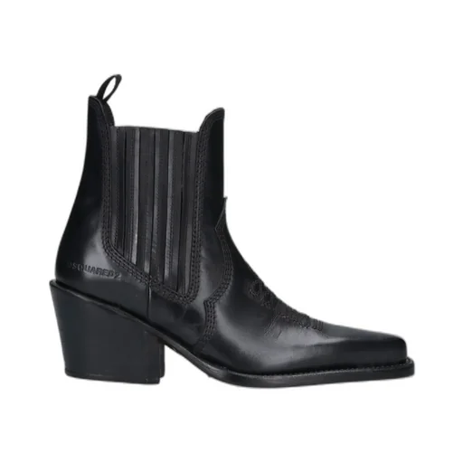 Western Dd Heeled Ankle Boots