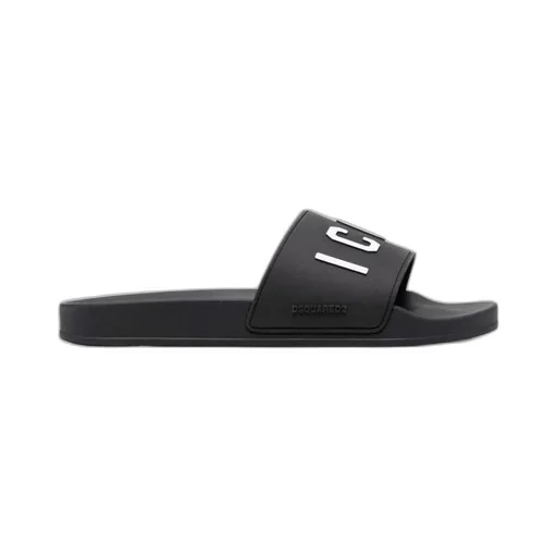 3D Logo Lettering Slip-On Slides