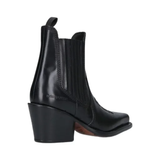 Western Dd Heeled Ankle Boots