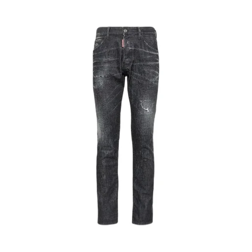 Slim-Fit Distressed Cropped Jeans