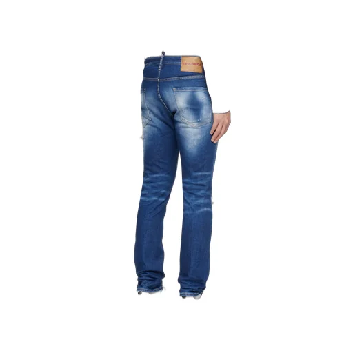 Distressed Light Super Fade Wash Slim Jeans