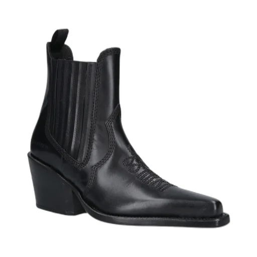 Western Dd Heeled Ankle Boots
