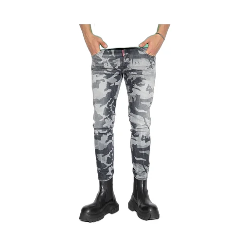All-Over Camouflage Printed Skater Jeans