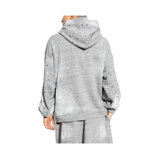 Distressed Stud Embellished Hoodie