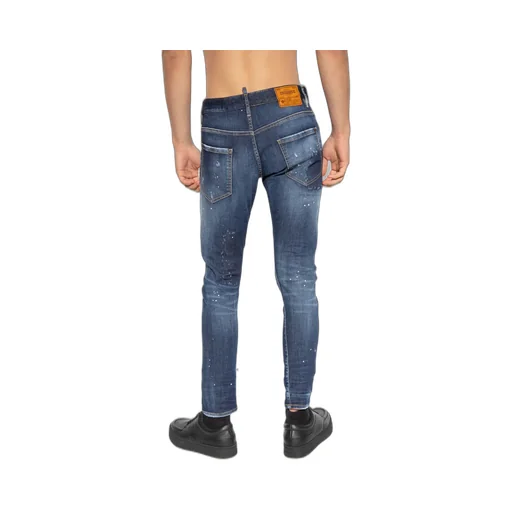Distressed Faded Effect Jeans