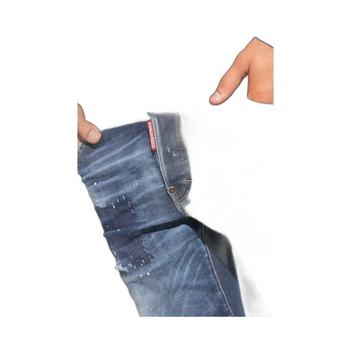 Distressed Faded Effect Jeans