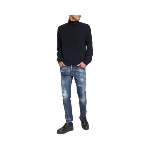 Distressed Faded Effect Jeans