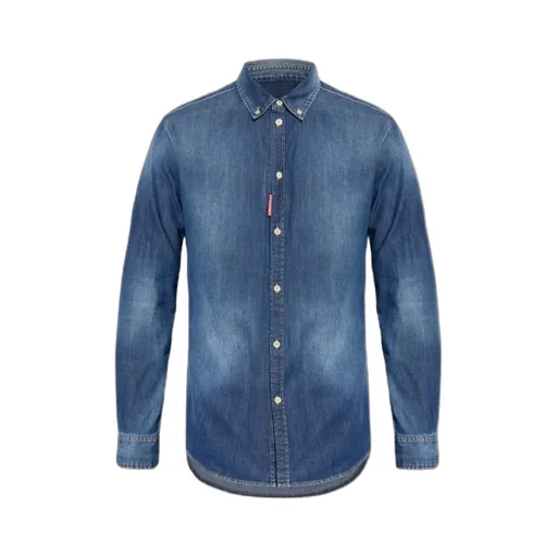 Long-Sleeved Denim Shirt