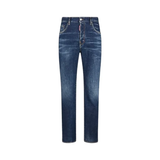 Logo Patch Straight-Leg Jeans