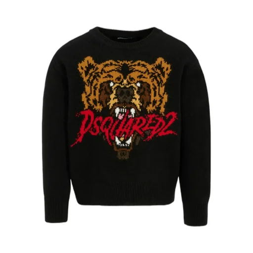 Logo Inatrsia-Knit Crewneck Jumper