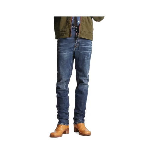 Logo Patch Straight-Leg Jeans