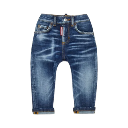 Logo Patch Shaded Slim Fit Jeans