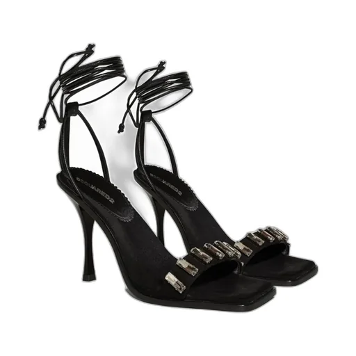 Square-Headed High-Heeled Sandals