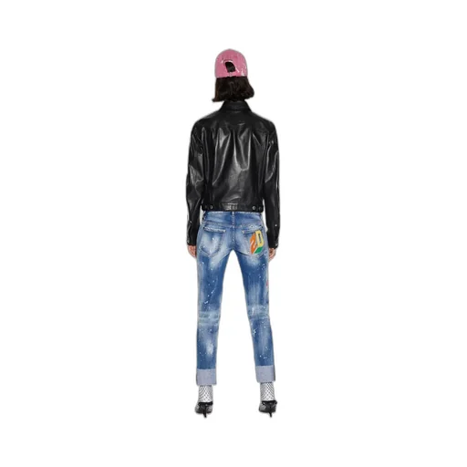 Distressed Logo-Embroidered Slim Jeans