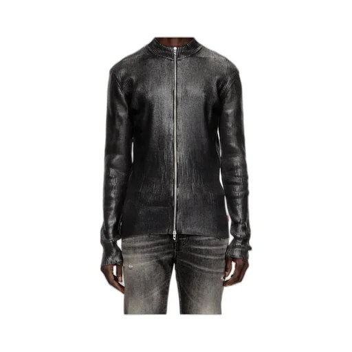 K-Dargy-D Ribbed Zip-Up Cardigan