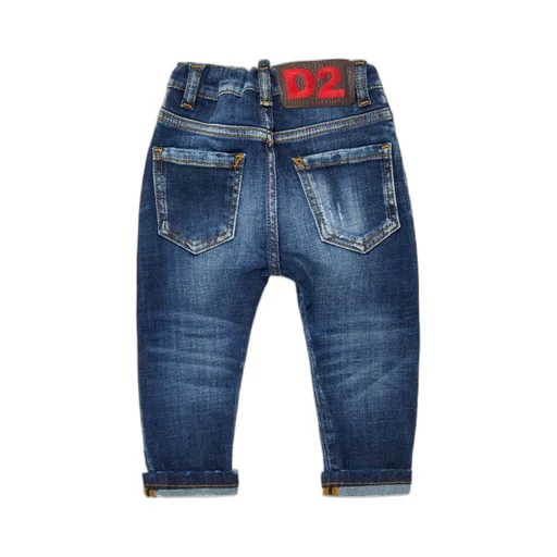 Logo Patch Shaded Slim Fit Jeans