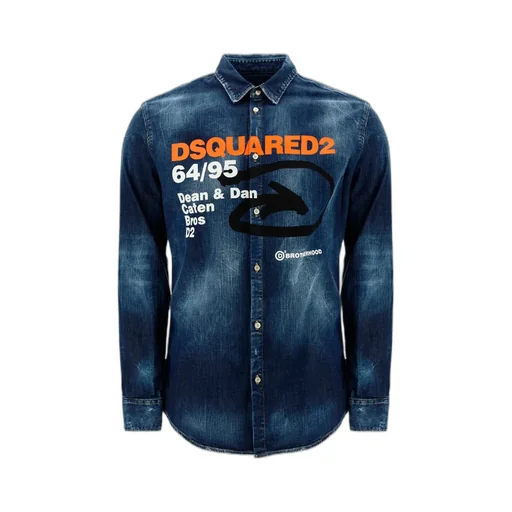 Logo Print Denim Shirt
