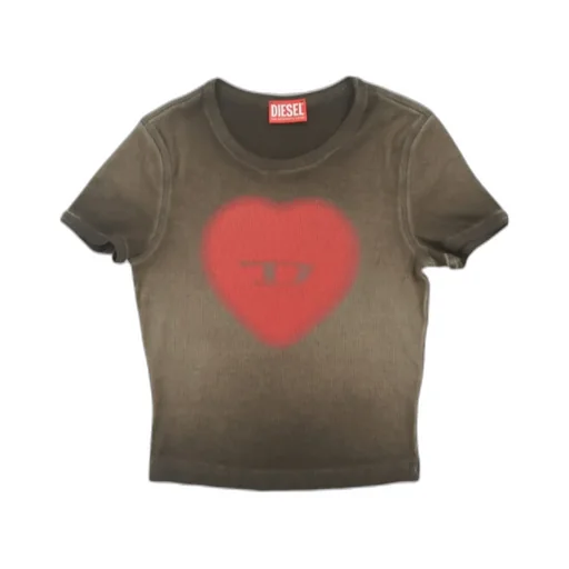 T-Ele Logo Heart Printed T-Shirt