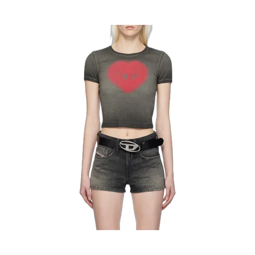 T-Ele Logo Heart Printed T-Shirt