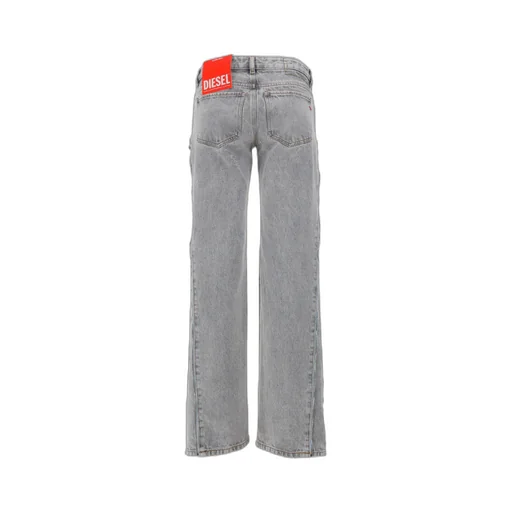 Side-Zip Straight Jeans
