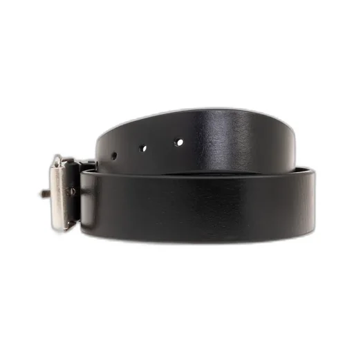 Logo-Plaque Leather Belt