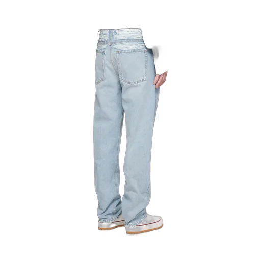 Ripped Straight-Leg Jeans