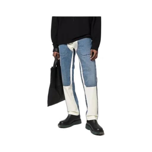 Panelled Straight-Leg Jeans