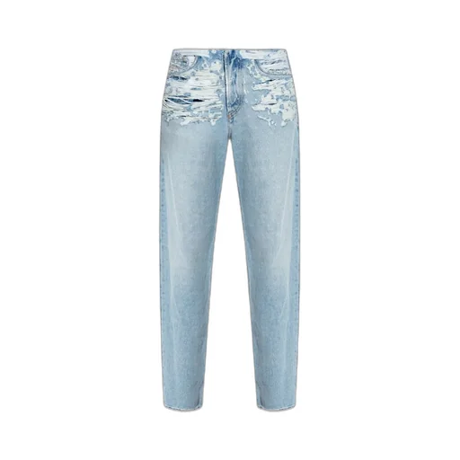 Mid-Rise Ripped-Detail Jeans