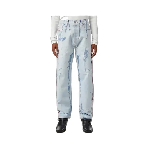 2010 Distressed Straight-Leg Jeans