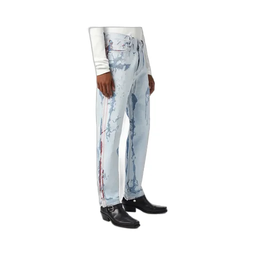 2010 Distressed Straight-Leg Jeans