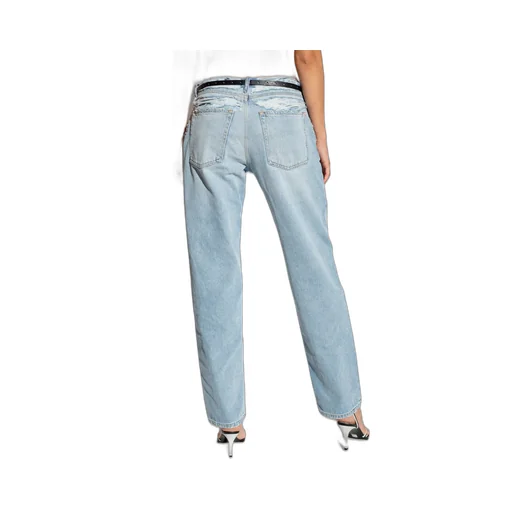 Mid-Rise Ripped-Detail Jeans