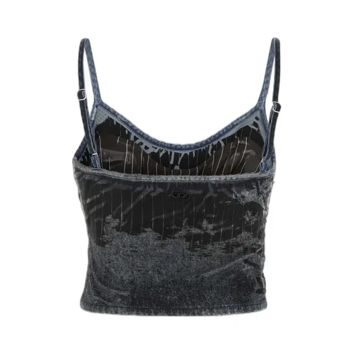 De-Verni-Fse Denim Cropped Top