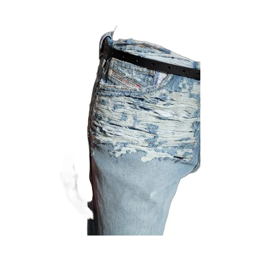 Mid-Rise Ripped-Detail Jeans