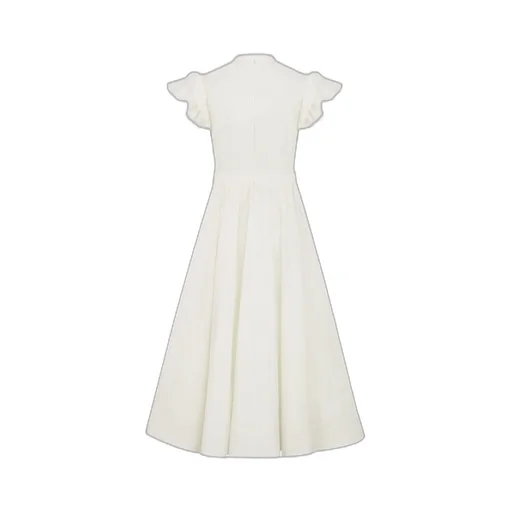 Mid-Length Flared Dress With Belt