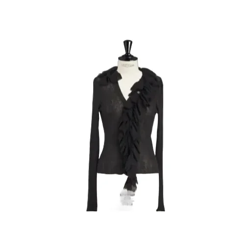 Cardigan With Removable Ruched Collar