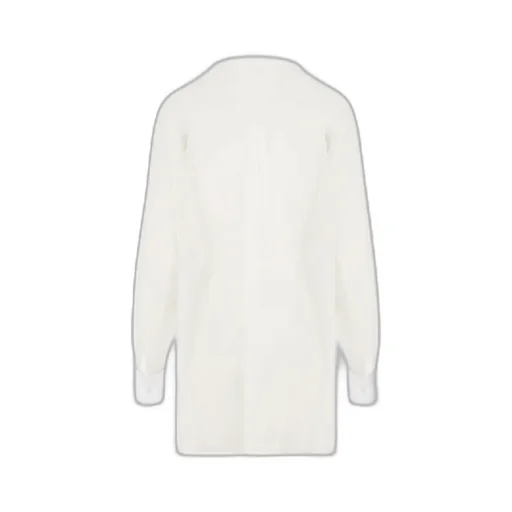 Transparent Blouse With Plastron And Removable Ruched Collar