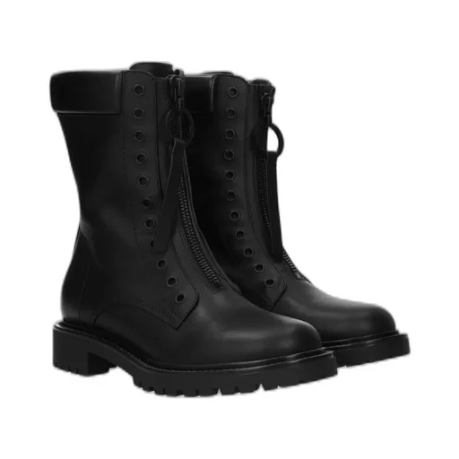 Zip-Up Combat Boots