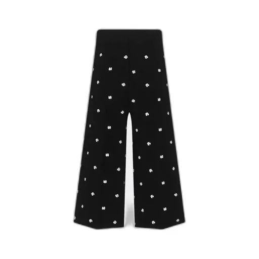 Bow-Tie Wide-Leg Pants