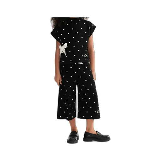 Bow-Tie Wide-Leg Pants