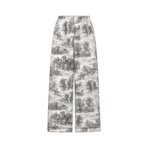 All-Over Patterned Wide Leg Pants