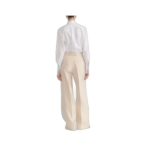 Blouse With Ruffled Neckline