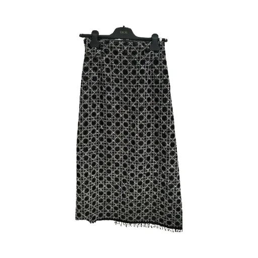 Mid-Length Macrocannage Flared Skirt