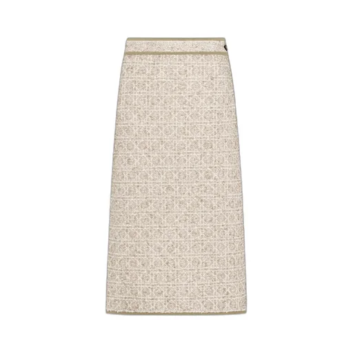Mid-Length Macrocannage Straight Skirt